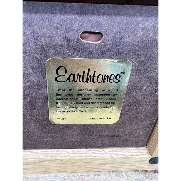 Accents Vintage Leone Kuhne Tile Framed Woman W Chili Peppers Kiln